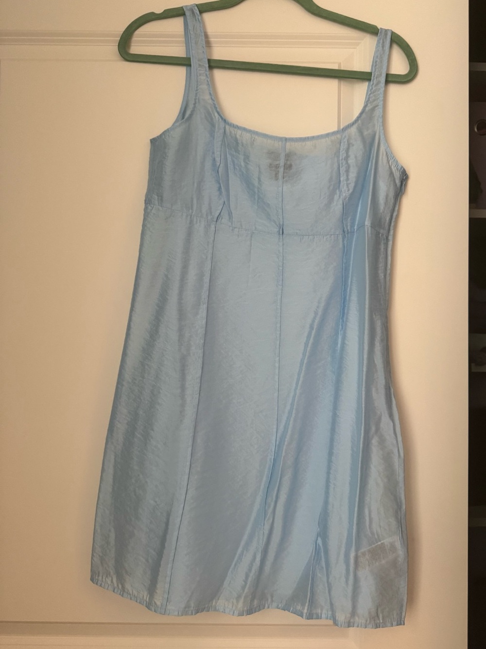 J. Crew Pale Blue Satin Slip Dress